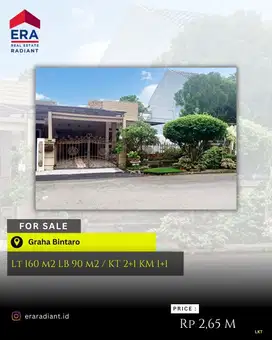 Rumah Dijual di Graha Bintaro Siap Huni Lokasi Bagus