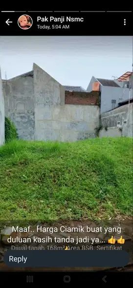 LAHAN DALAM LINGKUNGAN GRAHA TAMAN BUNGA
