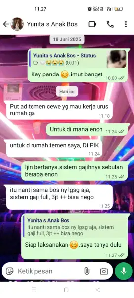 Loker art bersih bersih dan masak