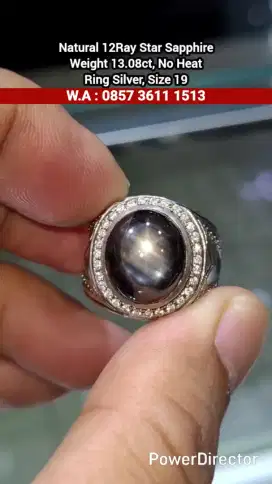 Permata 12Ray Star Black Sapphire