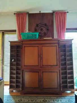 Lemari Tv Jati Tua Antik
