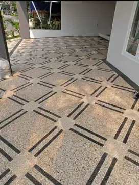 Carport batu koral sikat