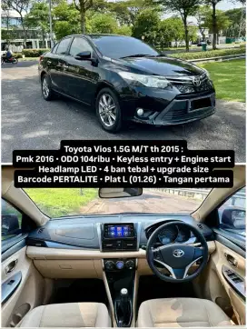 Toyota VIOS G (asli vios) TERMURAH! Kondisi prima dan terawat