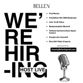 Lowongan Kerja / Host Live Streaming & Content Creator (Pria/Wanita)
