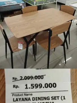 Meja makan LAYANA DINING SET 1