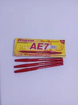 Bolpoin Pulpen Bolpen AE7 merah 1 pack