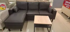 SOFA L SUDUT KULIT MURAH