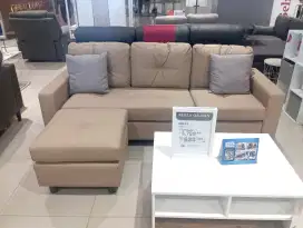 DIJUAL CEPAT! Sofa L bahan kulit