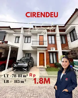 Rumah Cantik Cirendeu Siap Huni 11 menit ke MRT Lebak Bulus