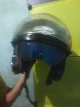 Helm motor merk snail double visor