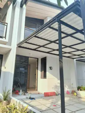 Kanopi alderon double layer kombinasi talang air & profil