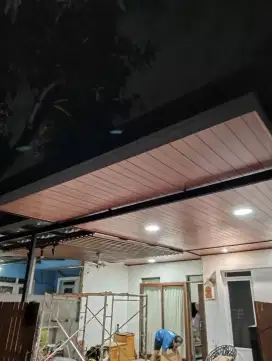 Kanopi alderon double layer kombinasi plafon PVC modern