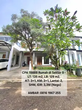 15888 - Rumah bagus bintaro sektor 9 hotsale siap huni