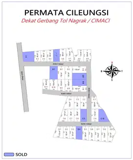 Dekat Pintu Tol Narogong. Kavling SHM Cieungsi, Bogor
