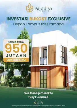 Rumah Kost Premium 2 Lantai Dikawasan Pintu Utama Kampus IPB Bogor