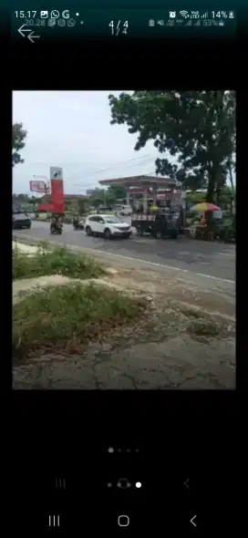 Dijual tanah depan pom Bensin. Ramai dan strategis