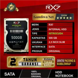 HARDDISK INTERNAL LAPTOP RX7 NITROCUDA 500GB BERGARANS