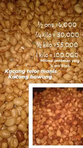 Kacang bawang sama kacang telor manis