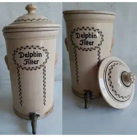 Original Antik Art nouveau filter air / tempat air minum  DELPHIN FIL
