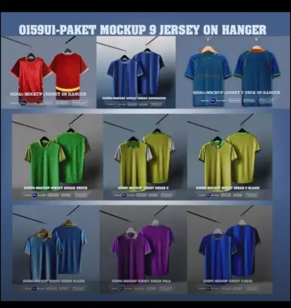 Mockup desain Jersey jaket kemeja