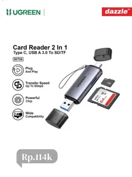 Ugreen card reader usb-C dan USB-A