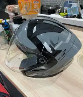 JPX HELMET NOVA-X V2.0 N4 Gorilla Grey Gloss DOUBLE VISOR