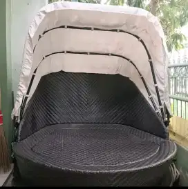 Bed sofa rattan synthetic