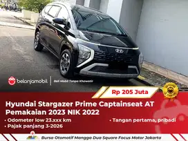 [ LOW KM ] Hyundai Stargazer Prime Captainseat AT Hitam 2022/2023