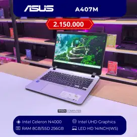 Laptop Asus A407M Intel Celeron N4000 RAM 8GB SSD 256GB HD 14inch