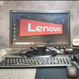 Monitor Fullset PC Komputer 19 Inch Lenovo CCTV DVR