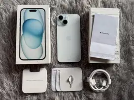 (1 Minggu Pakai) iPhone 15 128GB Blue BH 100 Garansi iBox Juni 2026