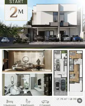 Rumah Dharmahusada Indah Mas 2 Lantai Harga 1M+