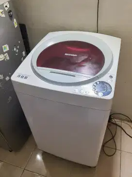 mesin cuci 1 tabung sharp / mesin cuci sharp otomatis (tinggal pake)