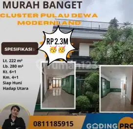 Jual Murah Cluster Pulau Dewa Modernland Tangerang
