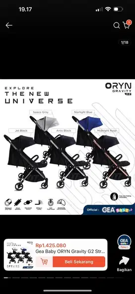 Jual stroler gea baby g2
