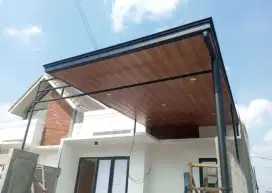 Kanopi alderon single layer kombinasi plafon pvc