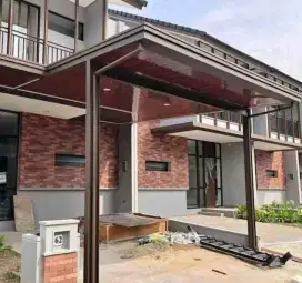 Kanopi alderon single layer kombinasi plafon pvc