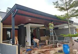 Kanopi alderon double layer kombinasi plafon pvc