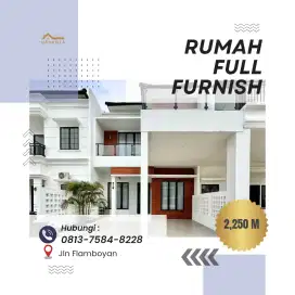 RUMAH FULLY FURNISHED JALAN FLAMBOYAN 130/105 M2