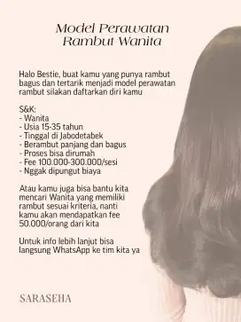 Model Perawatan Rambut Wanita