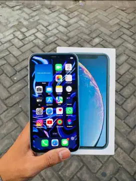 iPhone XR 128GB Biru Lengkap