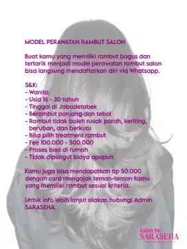 Model Perawatan Rambut Salon