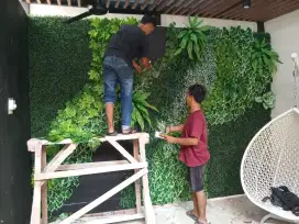 Tukang taman dinding vertikal garden artificial murah
