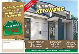 Rumah 2 km tidur harga 185 juta cash Kredit Sukodono sidoarjo
