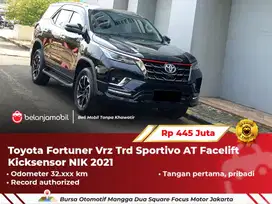 [ GARANSI 1TH ] Toyota Fortuner Vrz Trd Sportivo Kicksensor 2021 2022