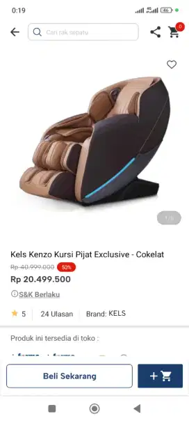 Cicilan kursi pijat kels