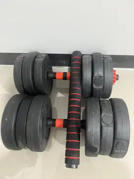 Barbel Fitness 1 set 20 Kg Full Set