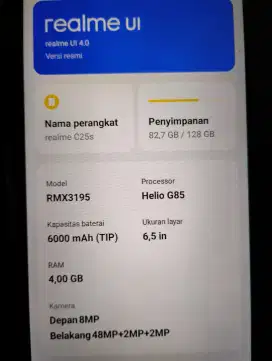 Realme C25s bekas fullset