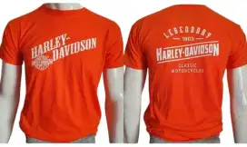 Tshirt harley davidson grey dan orange