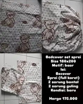 Bedcover set sprei size 180x200